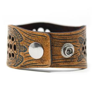 Brazalete ancho de diseñador floral de latón puro 100% hecho a mano, brazalete ajustable, Regalo para mamá - Product Image 4