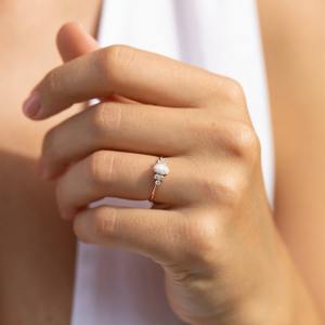 Opale pierre précieuse bague bijoux pour femmes argent Boho Style bijoux 925 argent Sterling tendance à la main bague cadeau pour elle - Product Image 3