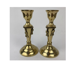 Juego de decoración del hogar de 2 candelabros cónicos dorados de latón Portavelas de metal de latón Soporte dorado fabricante al por mayor proveedor - Product Image 3
