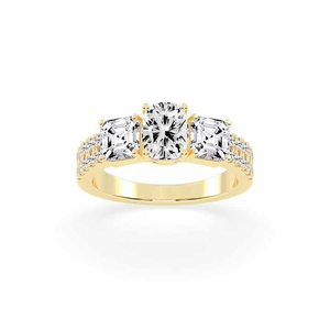 Anillo de oro Premium de 14 y 18 quilates con diamantes cultivados en laboratorio, joyería de lujo sostenible para todos - Product Image 1