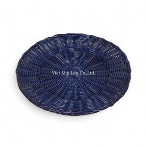 Plato de Carga de Ratán Hecho a Mano Vietnamita con Color Natural para Decoración de Mesa de Comedor en el Hogar, Restaurante y Hostelería - Product Image 4