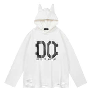 Sweat à capuche pour homme en coton 100% vintage, ourlet déchiré, logo personnalisé, imprimé et brodé, vente en gros personnalisée de haute qualité 2026 - Product Image 1
