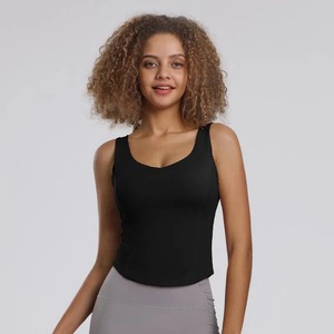Femmes 2024 respirant trois couches sport soutien-gorge haut sans couture creux dos Yoga gilet pas d'anneau en acier Simple course antichoc gilet - Product Image 5