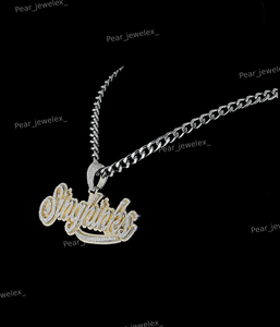 Colgante Unisex de Plata de Ley 925 con Letra Personalizada, Bañado en Rodio, con Diamantes de Moissanita VVS, para Uso Diario - Product Image 2