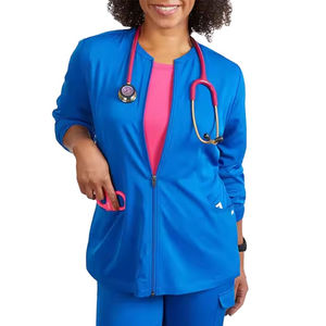 Alta calidad tela suave Spandex poliéster enfermera Hospital uniforme ropa médica uniformes salón de belleza Scrub Top pantalones conjuntos - Product Image 1