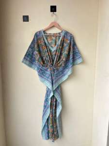 Caftán Floral multicolor vestido de caftán largo vestido de maternidad Bikini cubrir ropa de dormir suave uso diario vestido regalo para ella/mamá - Product Image 3