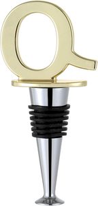 Gold Finish Reusable Silicone Letter <b>Wine</b> & Beverage Bottle Stopper for DIY Party Wedding Birthday Celebrations - Product Image 5