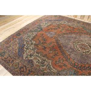 Tapis turc vintage de 9,4 x 12,6 pieds, tapis surdimensionné, tapis persan rouge - Product Image 4