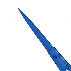 Ciseaux de barbier de cheveux de beauté professionnels couleur bleue enduit rasoir droit en acier allemand ciseaux de coupe de cheveux de barbier - Product Image 5