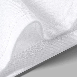 เสื้อยืดแห้งเร็วคอกลมสำหรับผู้ชายผ้าคอตตอนแบบ100% พิมพ์ลายสีพื้นผ้าย้อมสีแบบซักได้ดีไซน์ใหม่ - Product Image 2