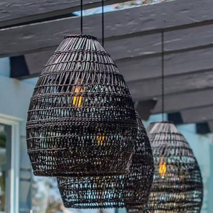 Antique rond rotin abat-jour pendentif lumière bonne qualité chambre salon jardin hôtel maison intérieur décor pas cher en gros - Product Image 5