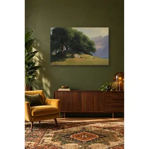 Impresión en lienzo de Fida Alexandre Calame con diseño de árboles de nogal en la colina - Product Image 1