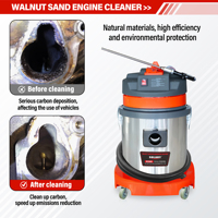 Solary EC601 1300W Aspirador de Polvo con Carcasa de Nogal, Tanque de 15L, Máquina de Limpieza de Carbono para Motores, Limpiador de Válvulas de Admisión con Filtro de Polvo