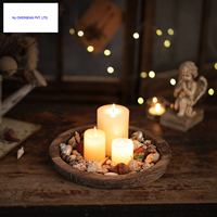 Plateau décoratif en cuivre doré pour bougies, style rustique, pour bougies chauffe-plat et bougies piliers, pour Noël et mariages, par NJ Haryana