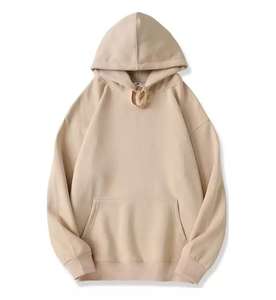Quantité minimale de commande 1 pièce 400G Silver Fox Fleece Logo personnalisé Usine Casual Hoodies Sweat à capuche blanc Heavyweight Mens Casual Blank Color Hoodie - Product Image 2