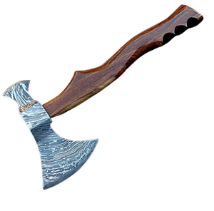 Cabeza de hacha de acero de Damasco de alta calificación forjada a mano de grado Industrial hacha de Camping al aire libre con cubierta de mango de madera garantía de 3 años - Product Image 2