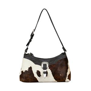 Sacs à main de luxe pour femmes, fabriqués à la main en cuir de vache naturel avec poils, style tote - Product Image 1