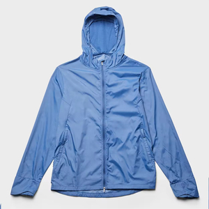 Chaqueta cortavientos de lona ligera para hombre, transpirable e impermeable con capucha con cuello levantado para actividades al aire libre - Product Image 6