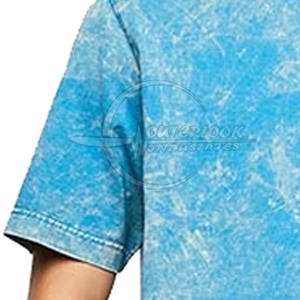 Camiseta ligera informal de lavado ácido para hombre, camiseta de lavado ácido personalizada de algodón de alta calidad para hombre - Product Image 6