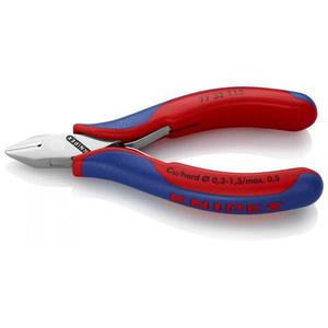 Alicates de corte diagonal Knipex Electronics con mango pulido a espejo, empuñaduras multicomponentes, punta afilada y alicates de bisel pequeño - Product Image 1