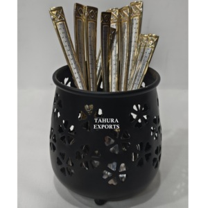 Porta Cubiertos Clásico 2026, Organizador de Utensilios de Cocina de Hierro Negro con Logotipo, para Cucharas, Cuchillos y Tenedores - Product Image 2