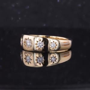 Anillo de Compromiso de Lujo con Diseño de Estrella y Cinco Piedras de Moissanita para Hombre, Corte Brillante Redondo, Anillo de Boda, Proveedor Mayorista - Product Image 6