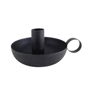 Bougeoir en métal poli couleur rouille Antique, support de bougie décorative de noël, design moderne, fait à la main - Product Image 3