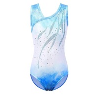 Vente flash : Justaucorps de gymnastique sans manches pour filles, haute qualité, motif flamme, impression par sublimation, service OEM, vente en gros, personnalisable