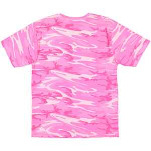 T-shirt adulte rose Woodland Camo 100% coton col rond manches courtes Camouflage Tee Durable et respirant Outdoor Shirt - Product Image 2