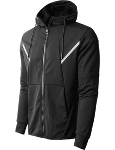 Unisex Heavyweight 100% Cotton <b>Black</b> Hoodie ODM/OEM Wholesale Custom Logo Zip Men's Oversized Full Zip Hoodies for Summer - Product Image 3