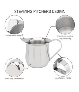 Pot de crème à large bouche en acier inoxydable en gros, profitez d'une coulée lisse et sans gâchis, cruche de crème en acier inoxydable - Product Image 6