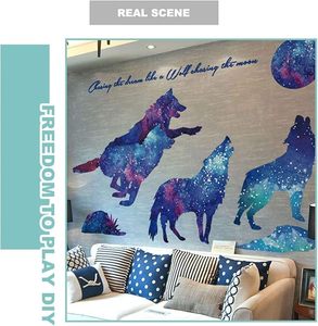 Sói dán tường bán buôn tùy chỉnh động vật tường đề can số lượng lớn động vật hoang dã tường bức tranh tường cho Trang chủ kinh doanh trang trí - Product Image 2