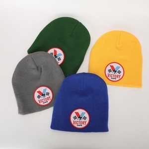 Gorro de esquí cálido de invierno Unisex 100%, gorro acrílico teñido de alta calidad, estampado de hojaldre, parche bordado personalizado, logotipo disponible para - Product Image 2