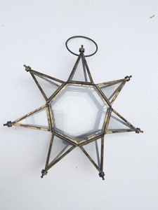 Handmade Moroccan Hanging <b>Lantern</b> Latest Arrival Home Decorative Cut Design Metal Star Ceramic <b>Candle</b> <b>Holders</b> Jars for Decor - Product Image 6