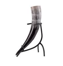 Good Quality of Viking <b>Drinking</b> Horn & Horn Mug With Metal <b>Stand</b> Polished Custom Food Safe From India Low Price Natural Buffalo - Product Image 6