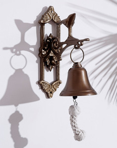 Timbre de puerta de diseño tradicional con acabado antiguo de hierro fundido y latón directo de fábrica para compradores genuinos - Product Image 1