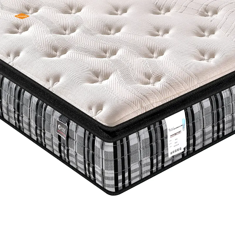 New Mattress Manufacturer Supply Waterproof Mattress Fabric Cover Memory Foam Roll Compressed Spring Mattress For Pressure Core