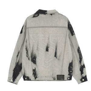 แจ็คเก็ตยีนส์ผู้ชายแบบสั่งทำ น้ำหนักเบา ขายดี คอตั้ง สไตล์ไฮสตรีท ลดราคาออนไลน์ - Product Image 2