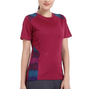 Camiseta de manga corta para mujer, Top informal de verano, tela de algodón, cuello redondo liso, ligero y suave para uso diario a la moda - Product Image 1