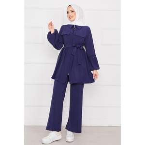 แขนบอลลูนมีซิปชุด2ชิ้นสีน้ำเงินกรมท่า - Product Image 1