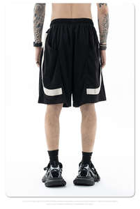 Men's New Design Custom Summer Mesh Sports Shorts Quick Drying Breathable Hiphop Windproof Fashion Mid Waist <b>Elastic</b> Closure - Product Image 5