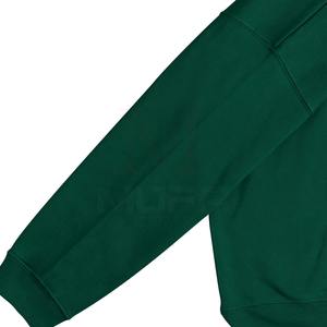 100% algodón patrón sólido sudadera forrada cuello redondo lavado ácido y bordado liso teñido y lavado a la piedra para invierno - Product Image 3