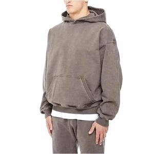 Survêtement d'hiver surdimensionné 100% coton pour hommes, jogging uni à manches longues de la plus haute qualité avec motif solide - Product Image 6