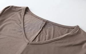 Camisetas de moda, camisetas de verano para mujer, camisa holgada sólida de media manga con cuello en V, Camisetas Básicas de gran tamaño para mujer, informales - Product Image 3