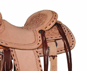 Selle de cheval en cuir véritable de qualité supérieure, couleur personnalisée, logo, correspondance parfaite pour les courses de chevaux de style western, d'endurance et d'équitation anglaise - Product Image 4
