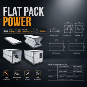 Foldable <strong>Flat</strong> <strong>Pack</strong> Container House Prefab Modular Cabin Steel Structure For Office Shop Site Accommodation - Product Image 2