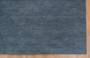 Tapis Gabbeh en laine bleu acier tissé à la main, design uni, tapis bohème pour salon, chambre à coucher, décoration moderne de la maison - Product Image 4