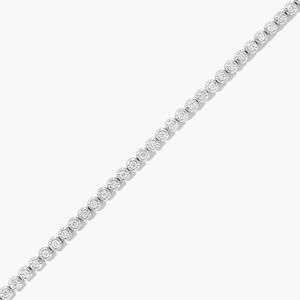 Bracelet tennis tendance en diamant de laboratoire avec sertissage à quatre griffes, taille brillant rond, en argent sterling, certifié IGI - Product Image 3