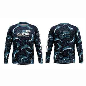 Chemises de pêche pour hommes à manches longues, taille personnalisée, respirantes, design vintage, impression par sublimation, sweats à capuche pour hommes de pêche, vente chaude - Product Image 1