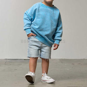 Sudadera con capucha de lavado ácido de moda al por mayor superior para niños estilo desgastado pulóver sudadera logotipo personalizado ropa de calle sudaderas con capucha - Product Image 3